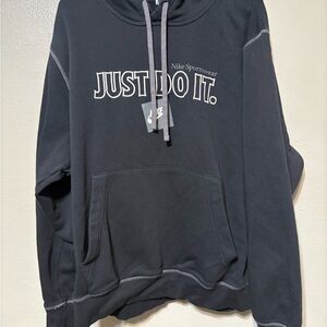 Nike Men’s Black Hoodie with Just Do It Slogan